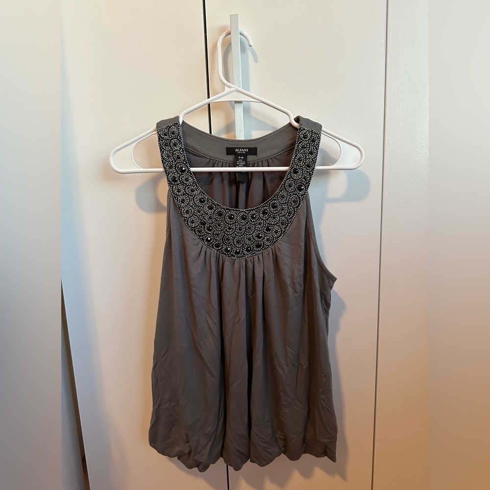 Alfani embellished top petite